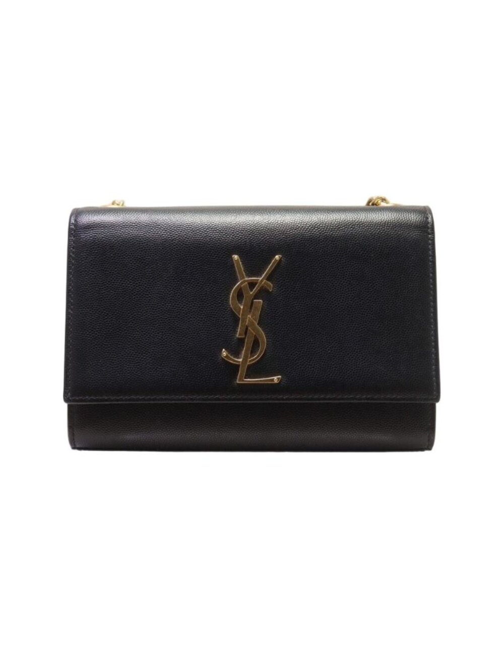 Saint Laurent Kate Gray Leather Chain Shoulder Bag